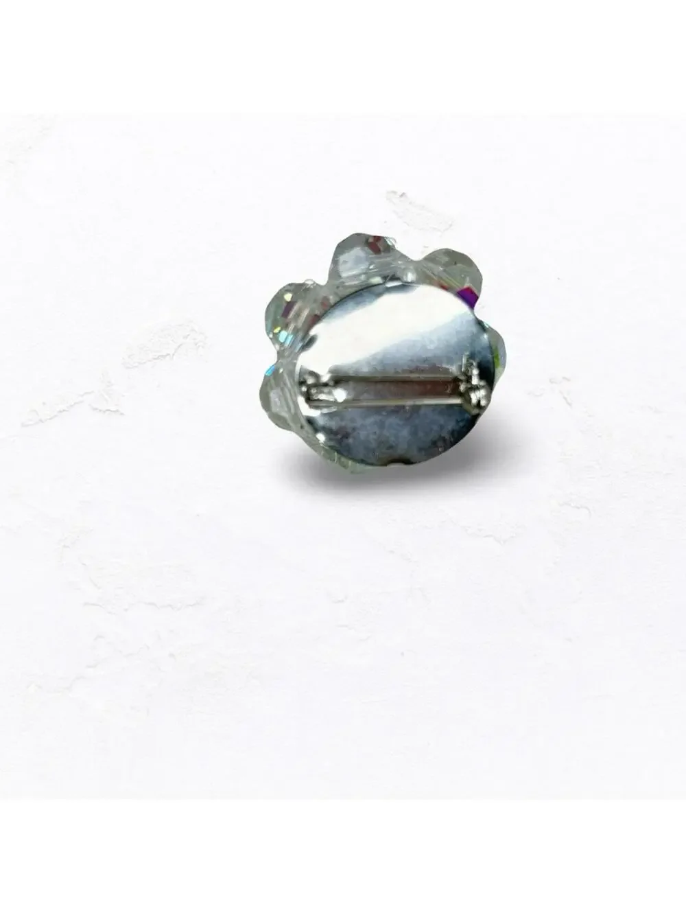 6297. Aurora Borealis Silvertone Brooch